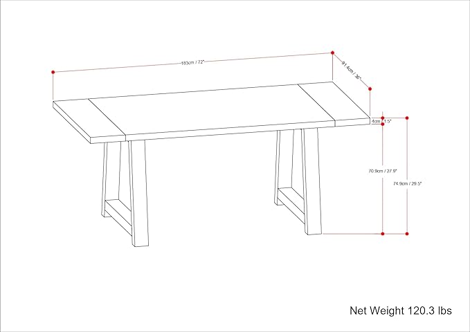SIMPLIHOME Whitley Dining Table - Image 3