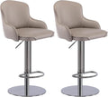 Black Titanium Stainless Steel Bar Stools, Grade Modern Leather Bar Chair by AULIFE