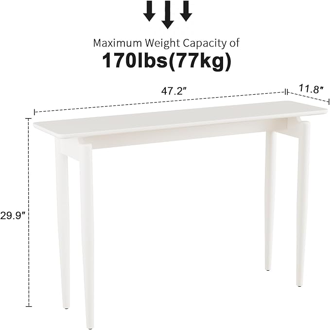 Wood Console Table Walnut Entryway Table, Thin Console Table, Sofa Tables - Image 2