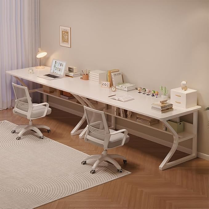 Extra Long Desk with Bookshelf - Image 5