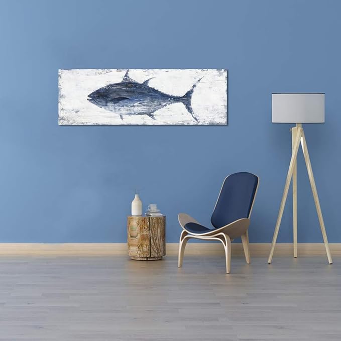 Yihui Arts Decor Abstract Fish Sealife Canvas Wall Art Prints Gallery Wrapped - Image 7