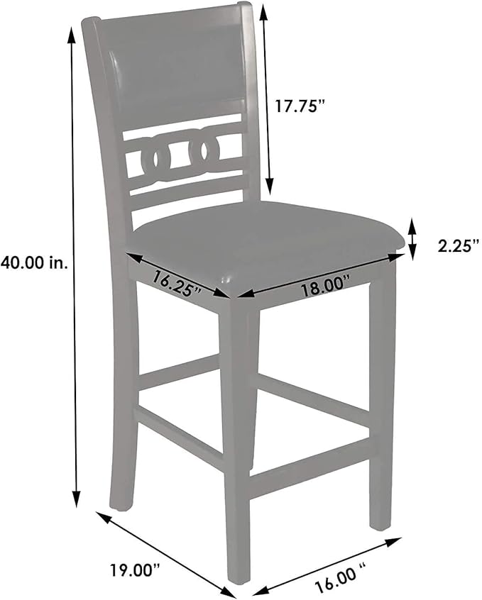 New Classic Furniture Gia 5-Piece Round Counter Height Set - Image 3