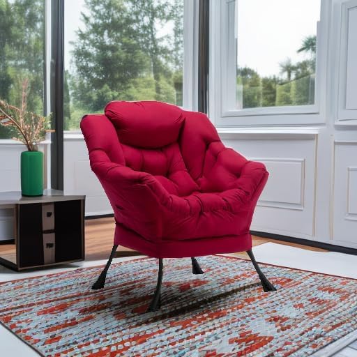 HollyHOME Modern Fabric Large Lazy Chair, Accent Oversized Comfy Reading Chair - Image 2