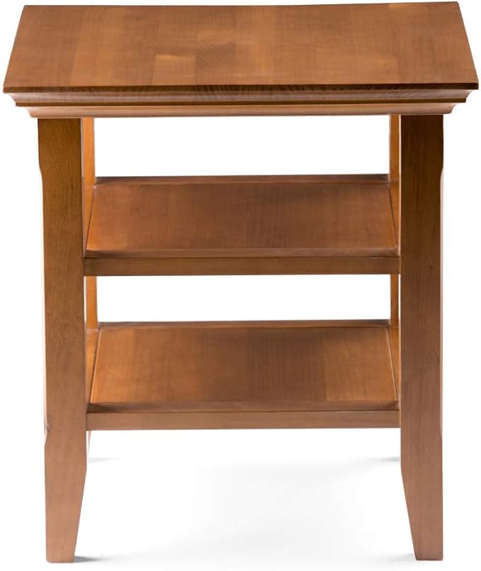 SIMPLIHOME Acadian SOLID WOOD 19 inch Wide Square Transitional End Table in - Image 4
