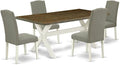 East West Furniture X077EN206-5 5 Piece Modern Dining Table Set Includes a by EastWestFurniture