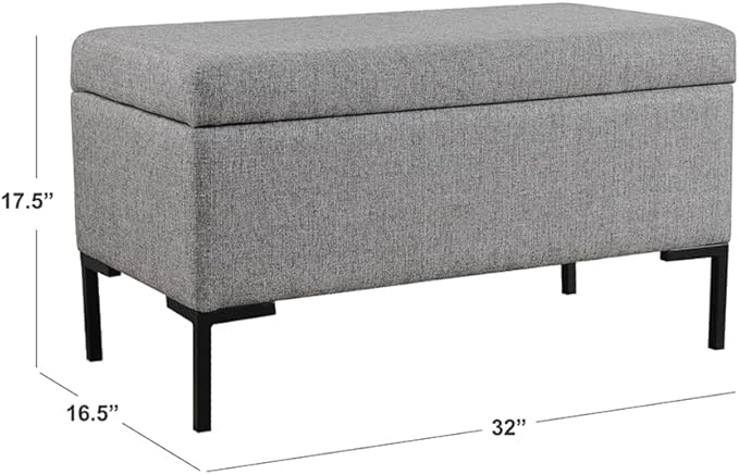 HomePop Upholstered Storage Bench - Image 3