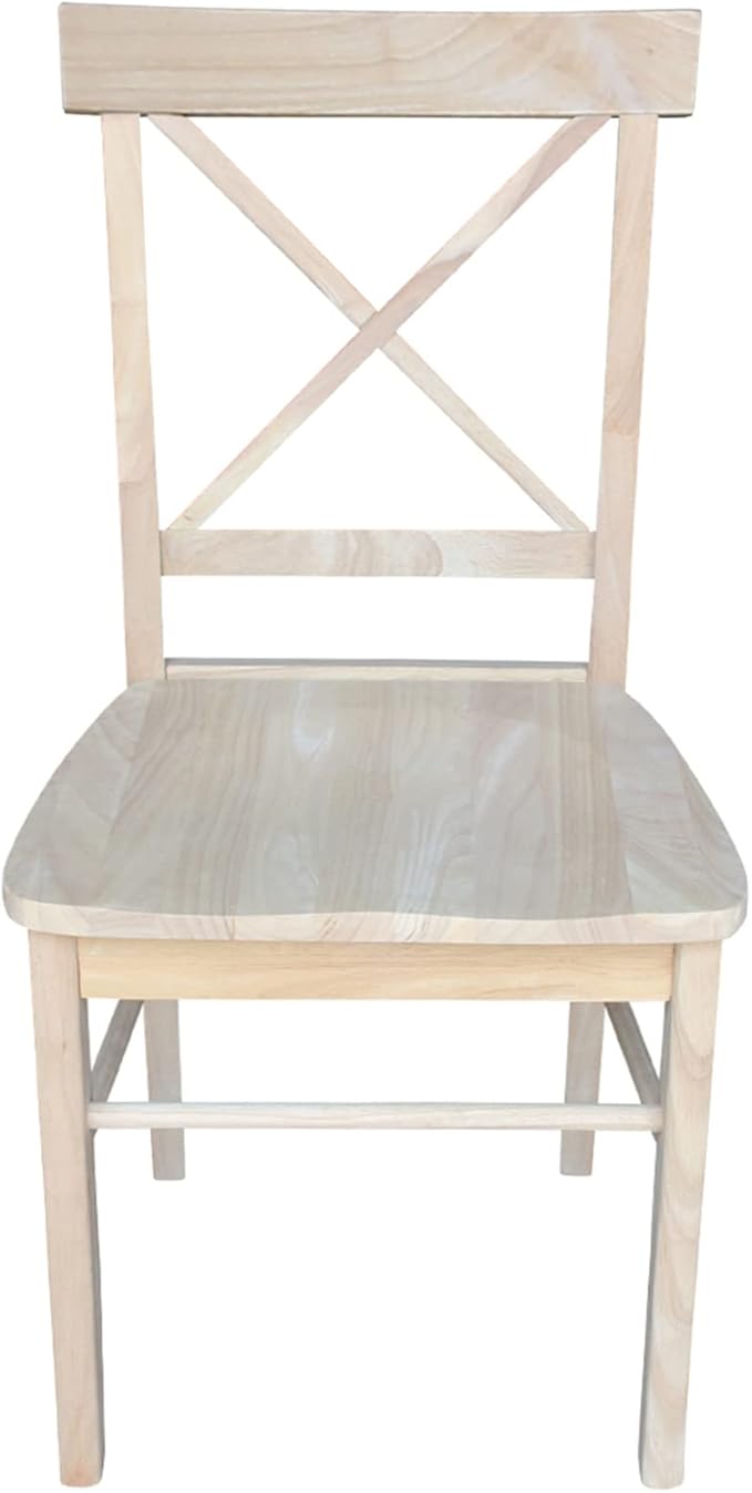 Set of Two X-Back Dining Chairs, Unfinished - Image 7