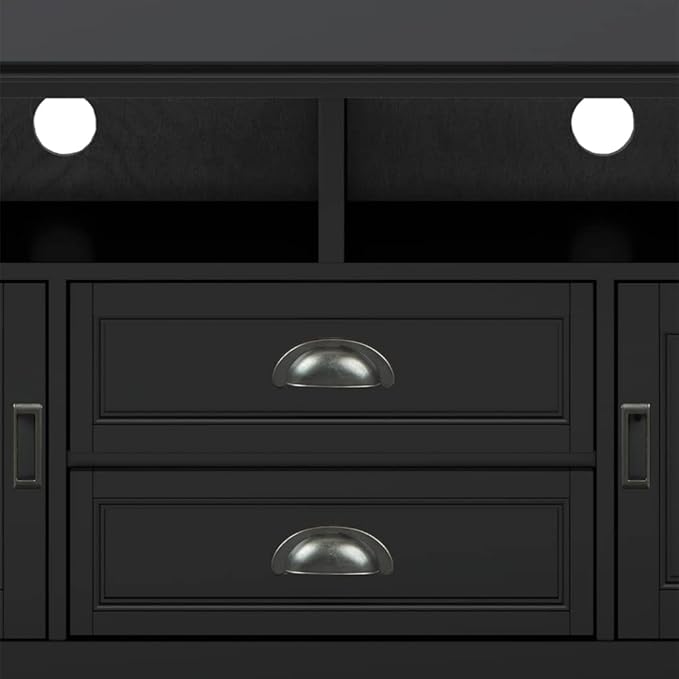SIMPLIHOME Burlington SOLID WOOD 72 Inch Wide Transitional TV Media Stand in - Image 10