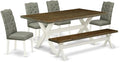 East West Furniture X077EL207-6 6 Piece Kitchen Table & Chairs Set Contains a by EastWestFurniture