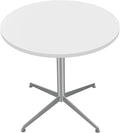 White Dining Table Round Small Office Table Conference Table Coffee Meeting by SENGLIDA