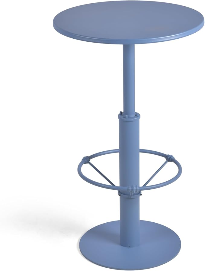 42" Tall Modern Industrial Bar Table-23.6" Dia Round Metal Top Bar Height - Image 4