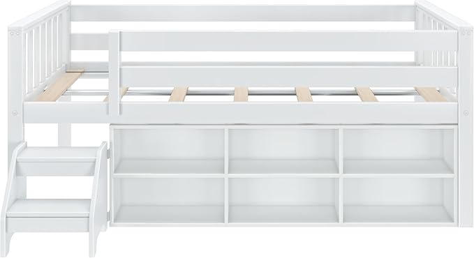 Max & Lily Soren Ultra Low Loft Bed, Twin Bed Frame - Image 5