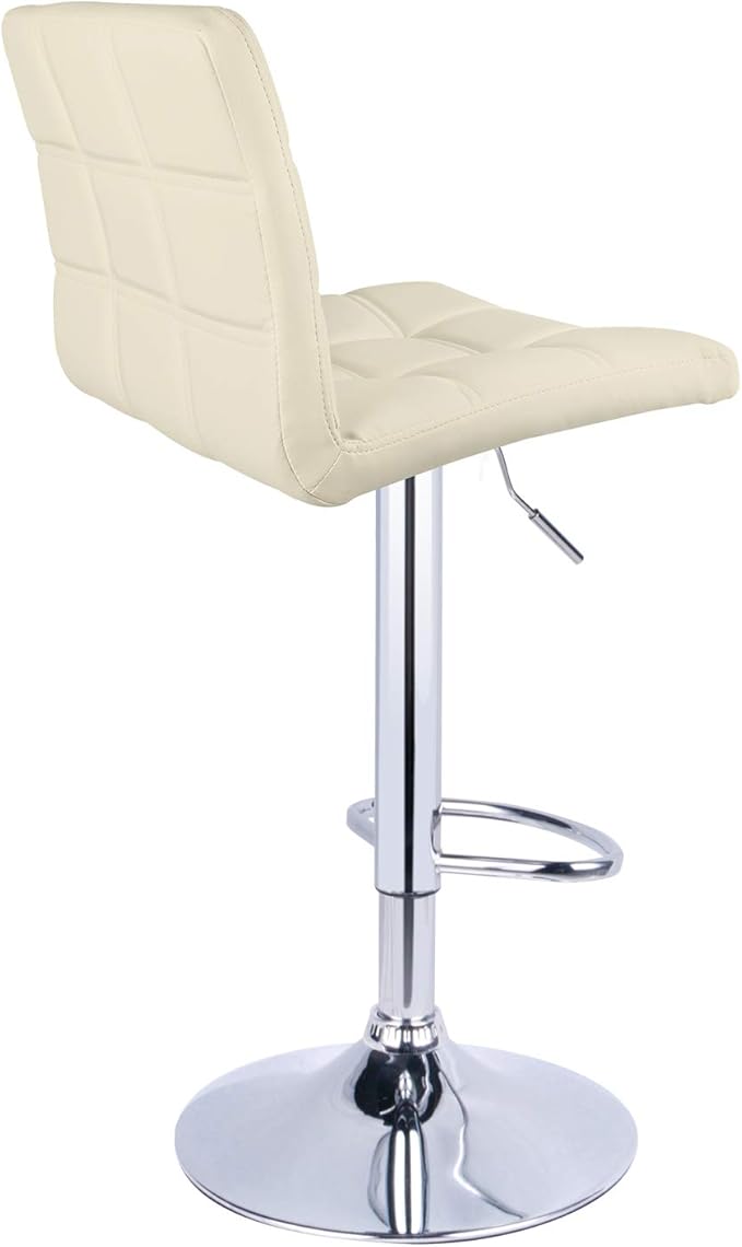 Leopard Modern Square PU Leather Adjustable Bar Stools - Image 7