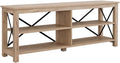 Henn&Hart Rectangular TV Stand for TV's up to 70" in White Oak, Electric by HennHart