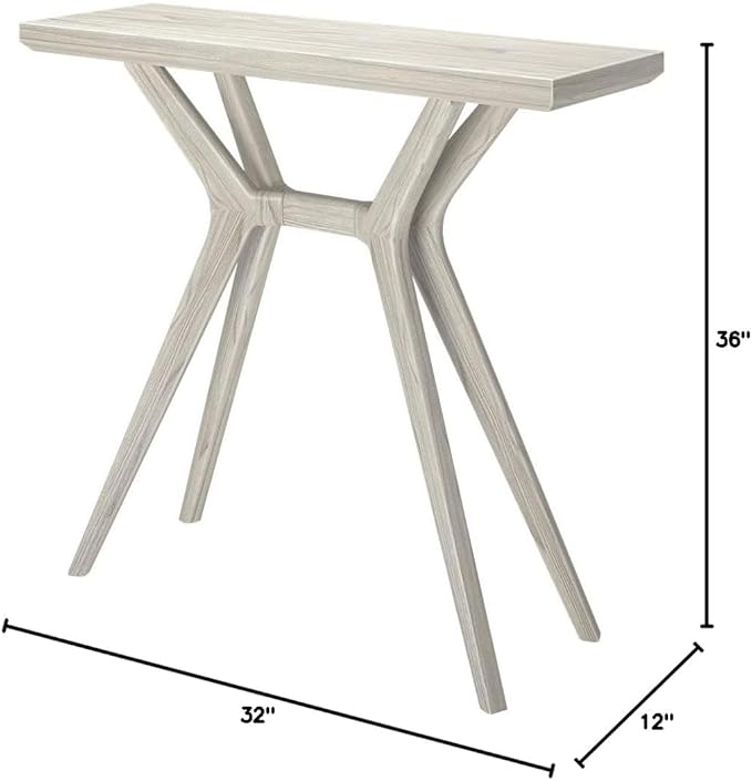 Plank+Beam Verso Console Table, 36 Inch Solid Wood Modern Sofa Table, Narrow - Image 2