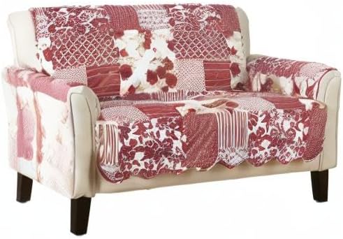 Great Bay Home Patchwork Scalloped Printed Furniture Protector Stain Resistant - Image 7