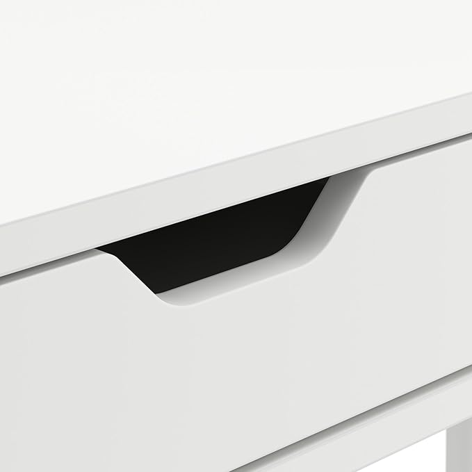 Bush Furniture Nora 54W Writing Desk in Pure White | Computer Table - Image 7