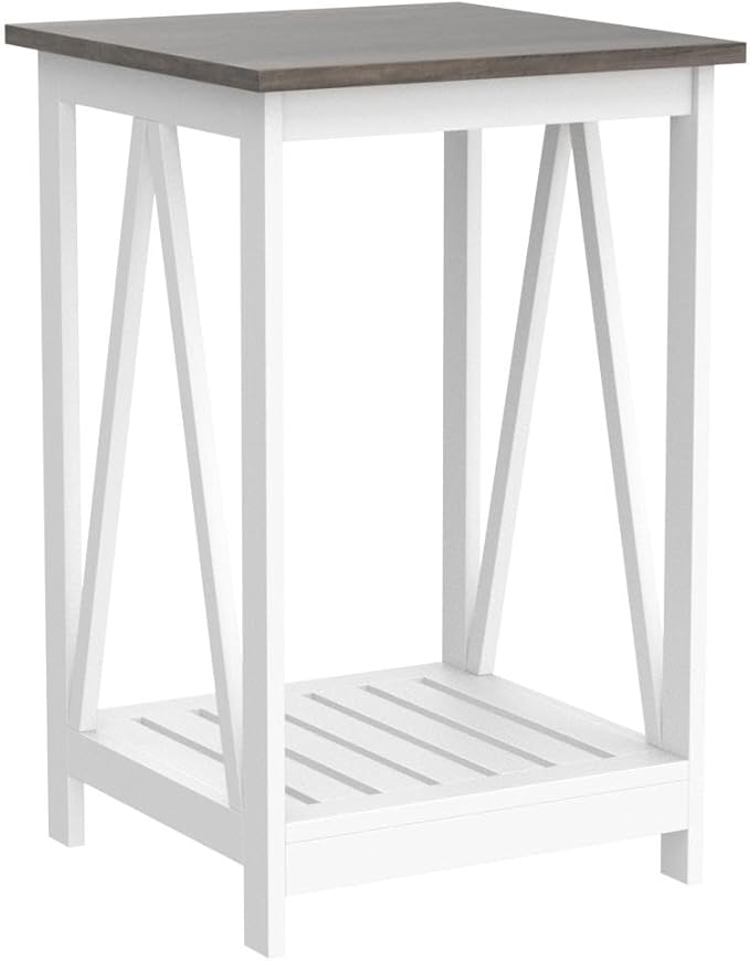 Farmhouse Square End Table, Accent Side Table - Image 4