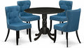 East West Furniture DLSI5-ABK-21 5 Piece Kitchen Table & Chairs Set Includes a by EastWestFurniture