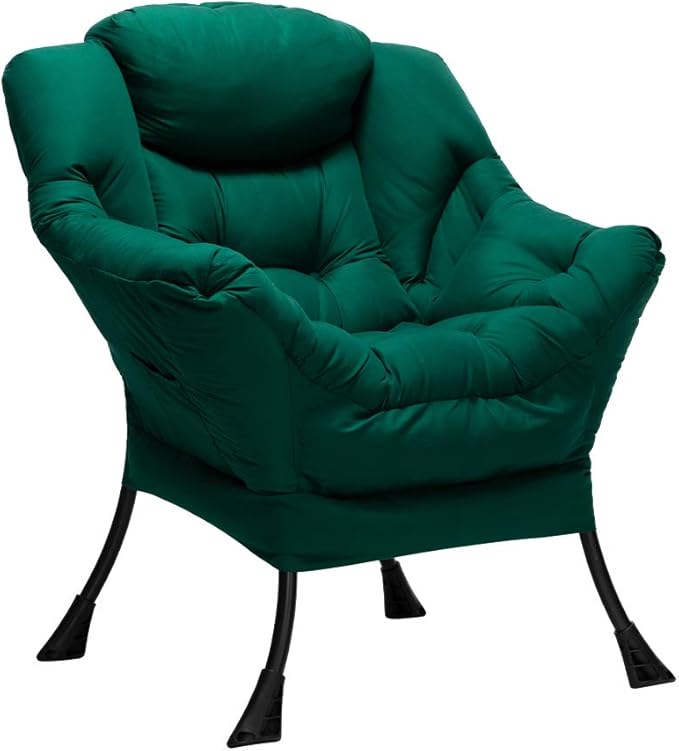 HollyHOME Modern Fabric Large Lazy Chair, Accent Oversized Comfy Reading Chair by HollyHOME