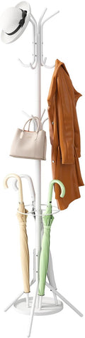 Coat Rack Freestanding Entryway Hanger Stand, Umbrella Holder, Hall Tree by Unknown