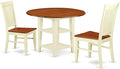 East West Furniture SUWE3-BMK-W 3 Piece Kitchen Table & Chairs Set Contains a by EastWestFurniture