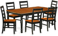 East West Furniture DOPF7-BCH-W 7 Piece Kitchen Table & Chairs Set Consist of a by EastWestFurniture