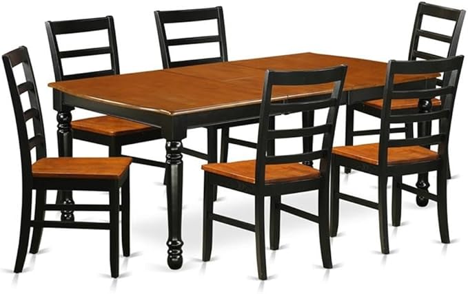East West Furniture DOPF7-BCH-W 7 Piece Kitchen Table & Chairs Set Consist of a by EastWestFurniture