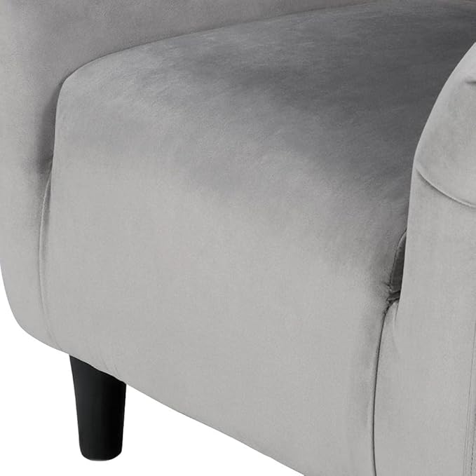 Yaheetech Living Room Chair, Velvet Accent Upholstered Barrel Sitting Chair - Image 8