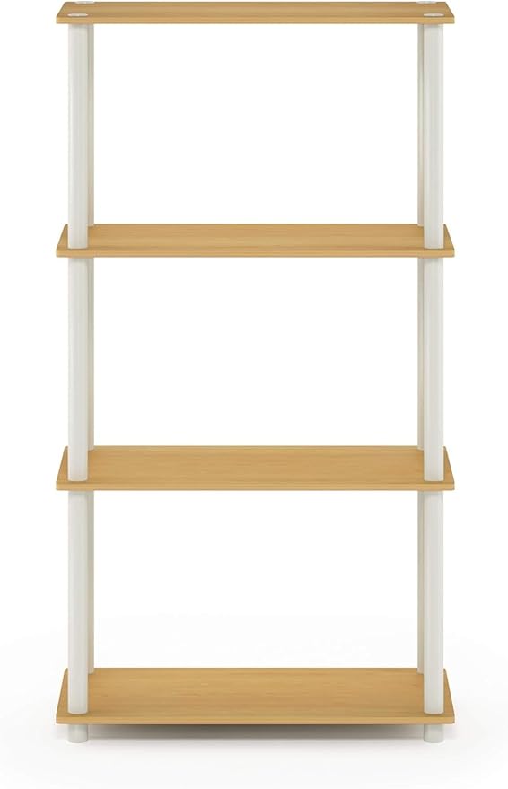 Furinno Turn-N-Tube 4-Tier Multipurpose Shelf Display Rack, Round Tubes - Image 4