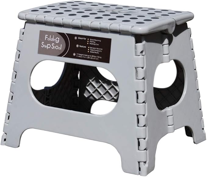 Non-Slip Folding Step Stool, Sturdy Safe Enough by BEEANDEE