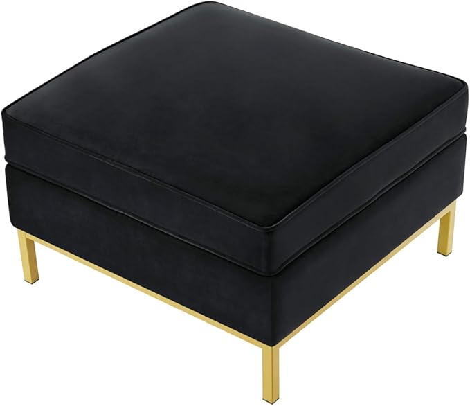 24KF Large Velvet Ottoman, Upholstered Padded Cushion Ottoman Table, Large Foot - Image 6