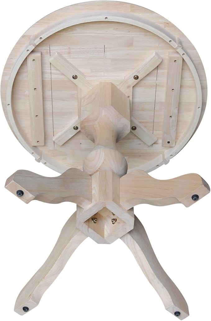 International Concepts 30" Round Top Pedestal Dining Table Solid Real Wood - Image 9