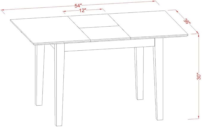 East West Furniture MILA3-SBR-C 3 Piece Dining Room Table Set Contains a - Image 7
