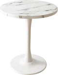 White Round Table Modern Dining Table Marble Texture Tulip Round Kitchen Table by Kasinali