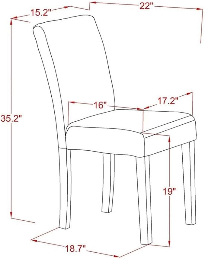 East West Furniture X027AB264-9 9 Piece Dining Set Includes a Rectangle Dining - Image 6