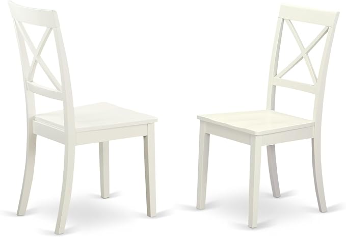 East West Furniture VABO9-LWH-W 9 Piece Modern Dining Table Set Includes an - Image 3