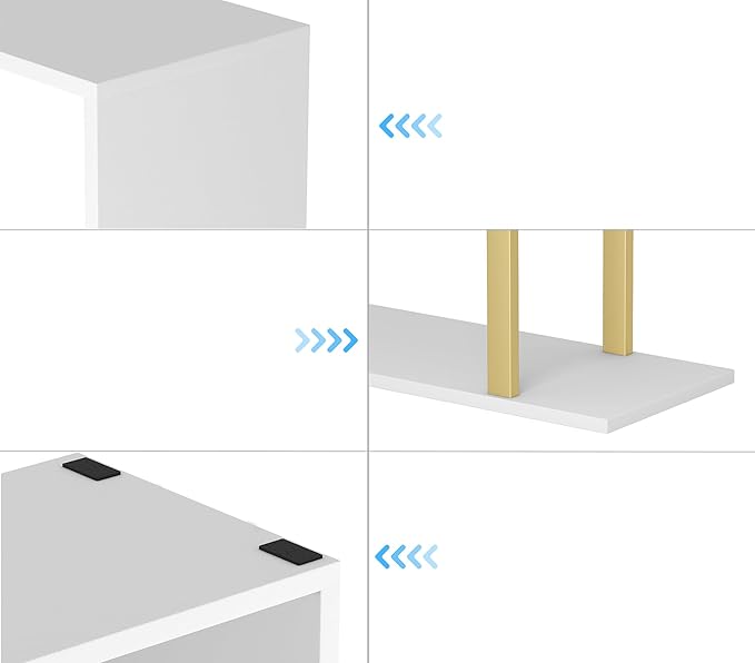 Yusong Geometric Bookcase, S Shaped Bookshelf 6-Tier Book Shelves - Image 9