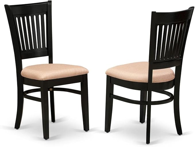 East West Furniture ANVA5-BLK-C 5 Piece Dining Room Furniture Set Includes a - Image 3