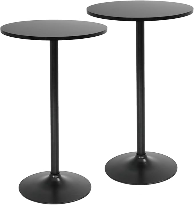 FDW Modern Bar Table 2 Set 40" Height Kitchen Dining Table Round Pub Table by FDW