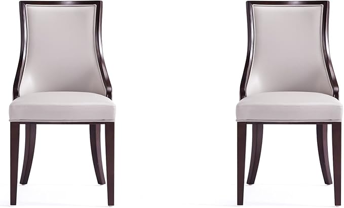 Manhattan Comfort Grand Avenue Faux Leather Dining Chairs, Parsons Accent by ManhattanComfort