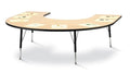 Jonti-Craft Berries 6445JCA011 Horseshoe Activity Table, Maple/Black/Black by Berries