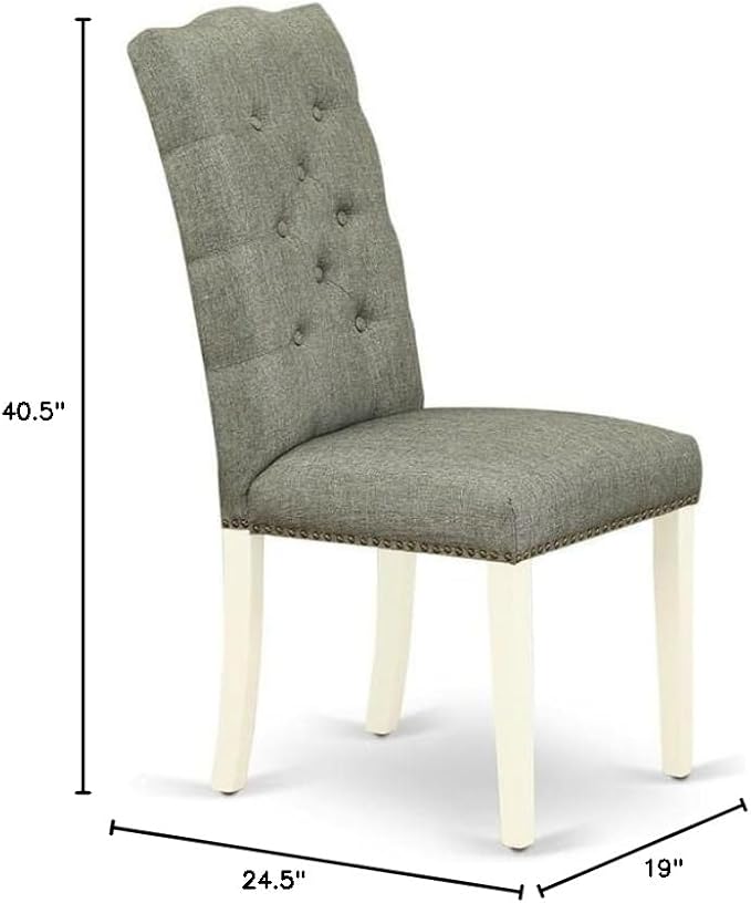 East West Furniture ELP2T07 Elsa Parson Dining Room Chairs - Image 3