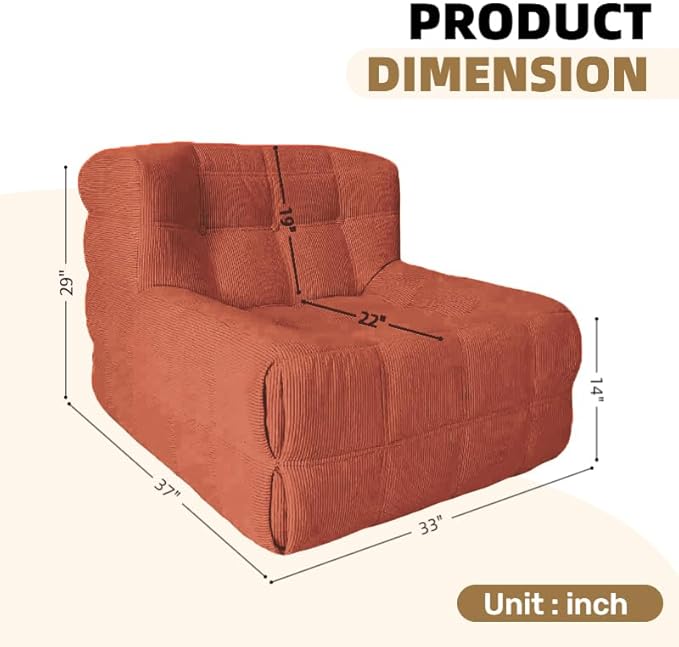 Bean Bag Chair - Memory Foam Bean Bag Chair - Image 3