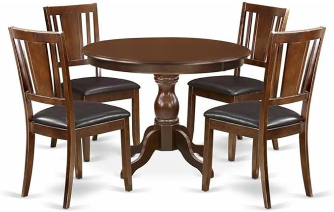 East West Furniture HBDU5-MAH-C 5 Piece Modern Dining Table Set Includes a by EastWestFurniture