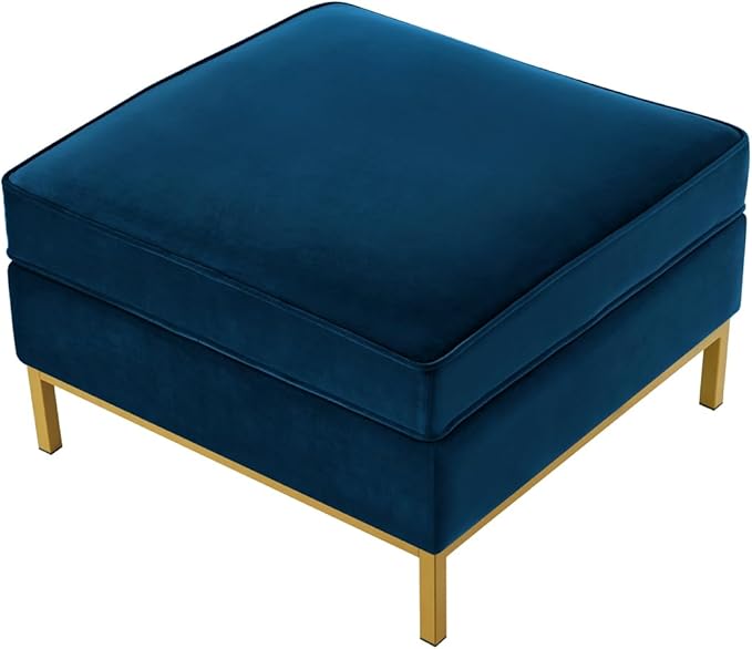 24KF Large Square Couch Ottoman, Velvet Ottoman - Image 5