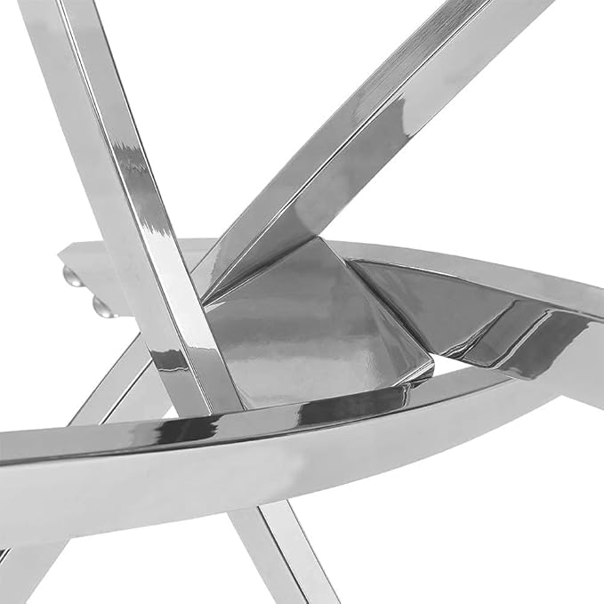 Tempered Glass Dining Table 48 Inch Mordern Rectangular Kitchen Table - Image 6