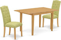 East West Furniture NOCE3-OAK-07 3 Piece Dining Set Contains a Rectangle Dining by EastWestFurniture