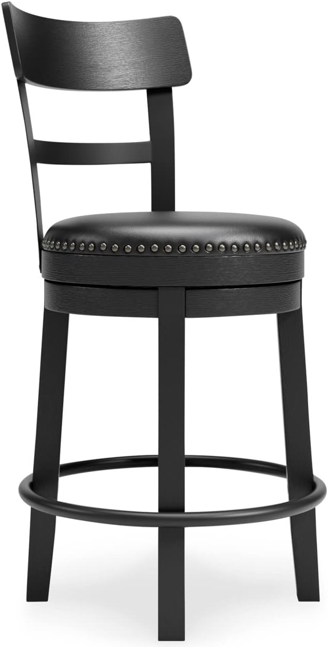 Signature Design by Ashley Valebeck Faux Leather Pub Height Swivel Barstool by SignatureDesignbyAshley