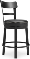 Signature Design by Ashley Valebeck Faux Leather Pub Height Swivel Barstool by SignatureDesignbyAshley